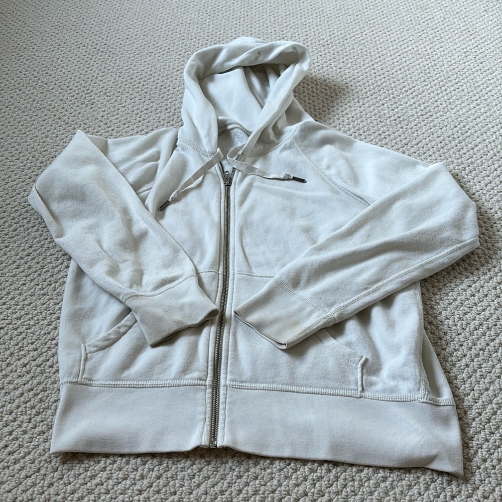 J crew women’s white zip up